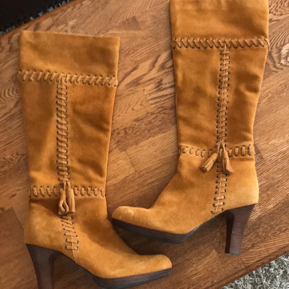 Madeline Suede Patchwork Boots
